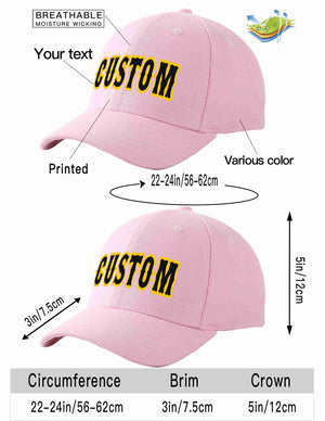 Custom Pink Black-Gold Curved Eaves Sport Baseball Cap Design for Men/Women/Youth