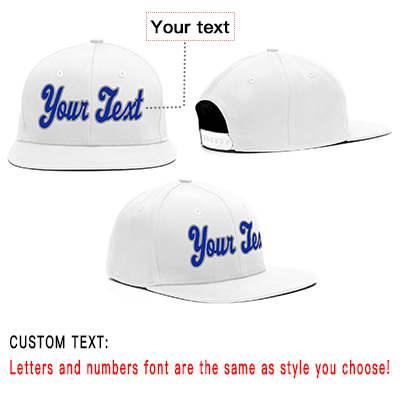 Custom White Royal-Grey Casual Sport Baseball Cap