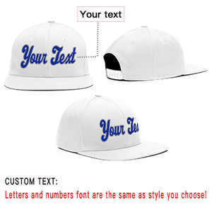 Custom White Royal-Grey Casual Sport Baseball Cap