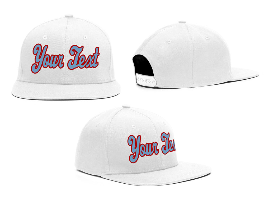 Custom White Red Royal Sport Baseball Cap