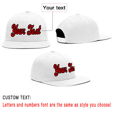 Custom White Navy-Red Sport Baseball Cap