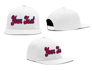 Custom White Navy-Red Sport Baseball Cap