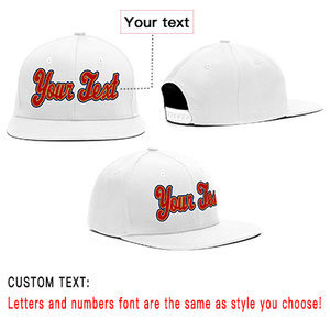 Custom White Red Casual Sport Baseball Cap