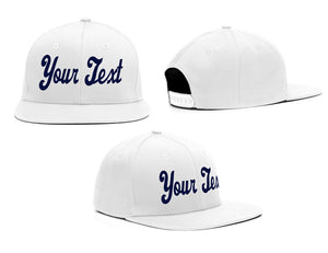 Custom White Navy Casual Sport Baseball Cap