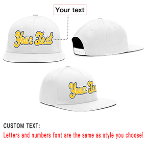 Casquette de baseball sport décontractée jaune blanc personnalisée