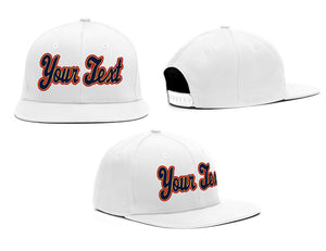 Custom White Navy-Red White Casual Sport Baseball Cap