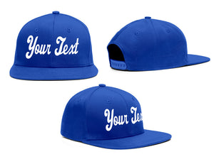 Custom Royal White Casual Sport Baseball Cap