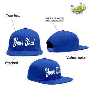 Custom Royal Red White Sport Baseball Cap