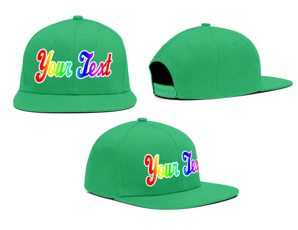 Custom Green Gradient Casual Sport Baseball Cap