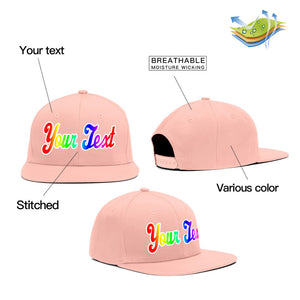 Custom Pink Gradient Casual Sport Baseball Cap