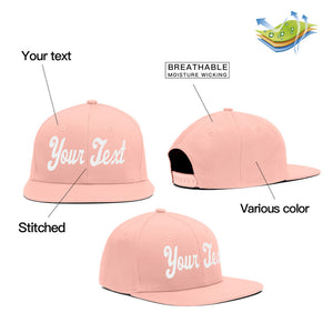 Custom Pink White Sport Baseball Cap