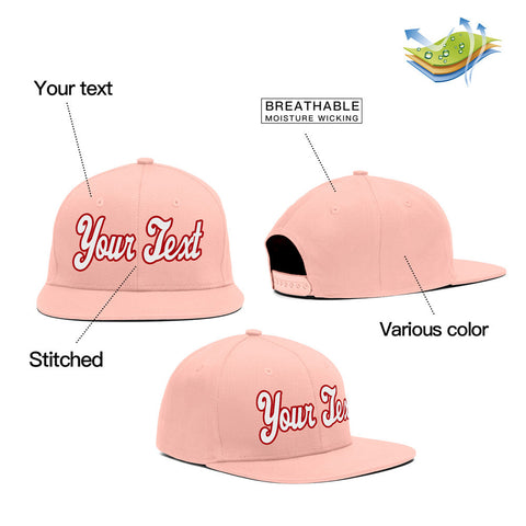 Custom Pink Navy-White Sport Baseball Cap