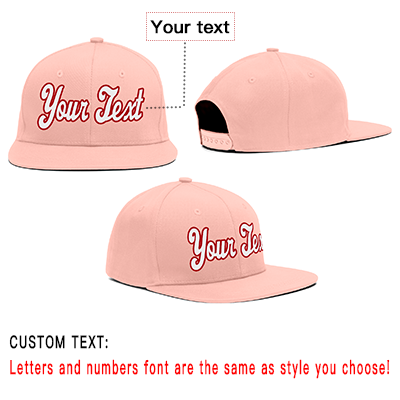 Custom Pink White-Black Sport Baseball Cap