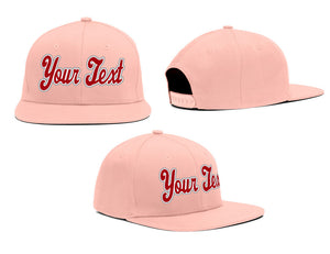 Custom Pink Red Casual Sport Baseball Cap