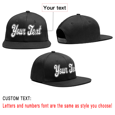 Custom Black White-Grey Casual Sport Baseball Cap