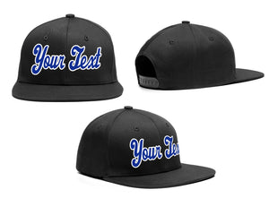 Custom Black Royal-White Casual Sport Baseball Cap