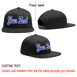 Custom Black Royal-White Casual Sport Baseball Cap