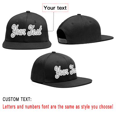 Custom Black Grey-White Casual Sport Baseball Cap