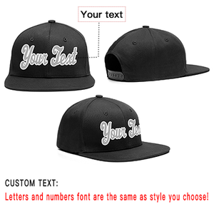 Custom Black Grey-White Casual Sport Baseball Cap