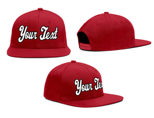 Custom Red White-Black Casual Sport Baseball Cap