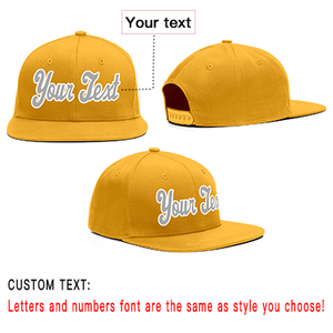 Custom Yellow Grey-White Casual Sport Baseball Cap