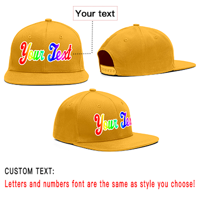 Custom Yellow Gradient Casual Sport Baseball Cap