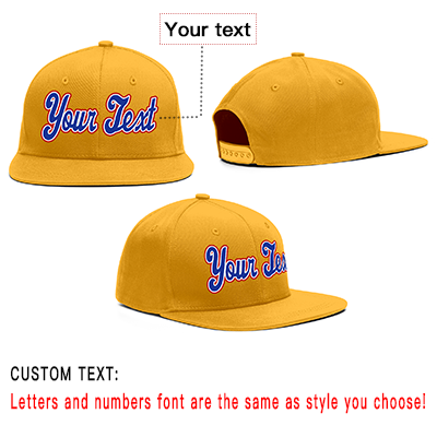 Custom Yellow Royal-White  Casual Sport Baseball Cap