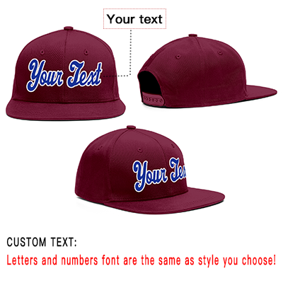 Custom Crimson Royal-White Casual Sport Baseball Cap