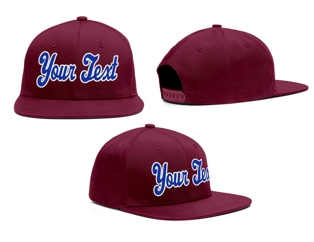 Custom Crimson Royal-White Casual Sport Baseball Cap