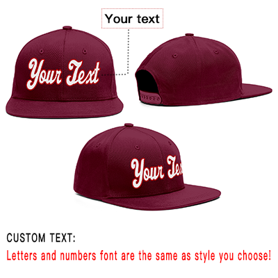 Custom Crimson White-Red Casual Sport Baseball Cap