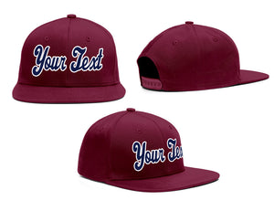 Custom Crimson Navy-White Casual Sport Baseball Cap