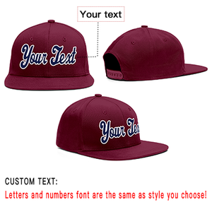 Custom Crimson Navy-White Casual Sport Baseball Cap