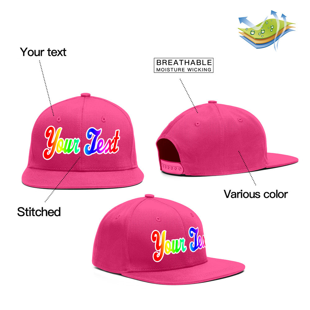 Custom Pink Gradient Casual Sport Baseball Cap