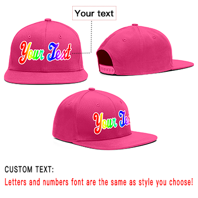 Custom Pink Gradient Casual Sport Baseball Cap