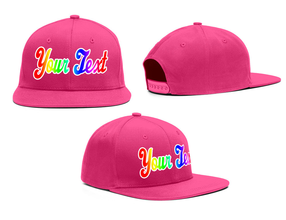 Custom Pink Gradient Casual Sport Baseball Cap