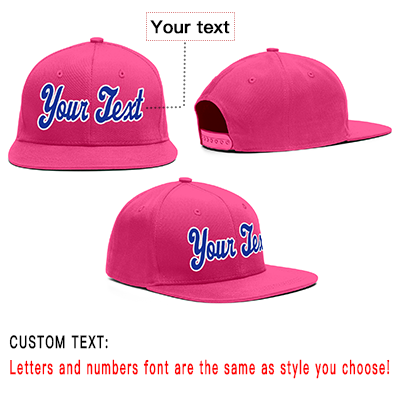 Custom Pink Royal-White Casual Sport Baseball Cap