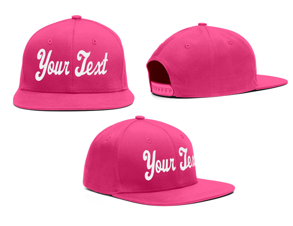 Custom Pink White Casual Sport Baseball Cap