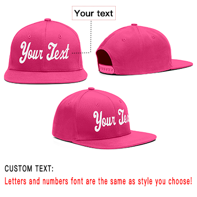 Custom Pink White Casual Sport Baseball Cap