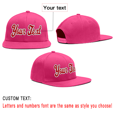 Custom Pink White-Red Grey Casual Sport Baseball Cap