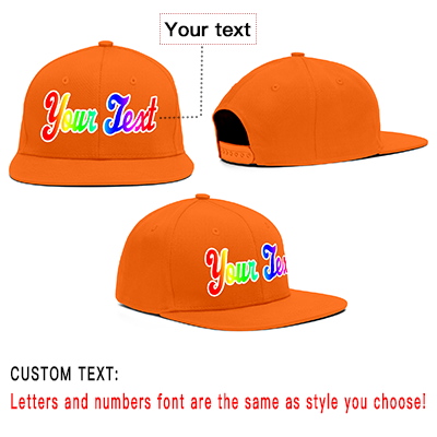 Custom Orange Gradient Casual Sport Baseball Cap