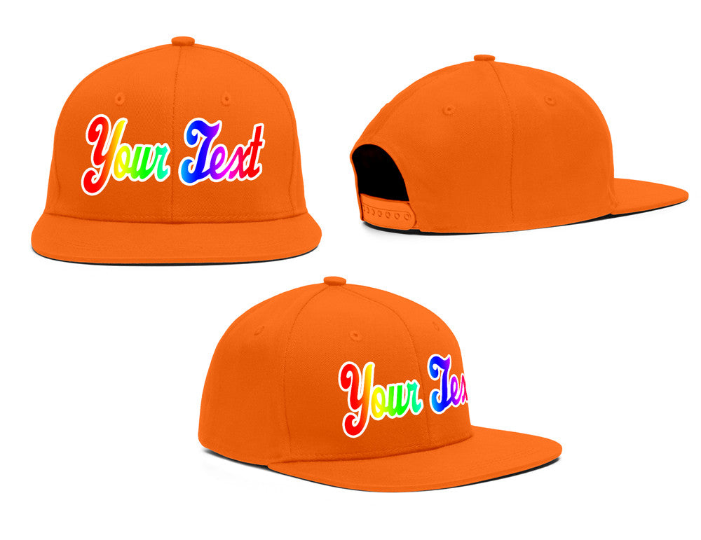 Custom Orange Gradient Casual Sport Baseball Cap