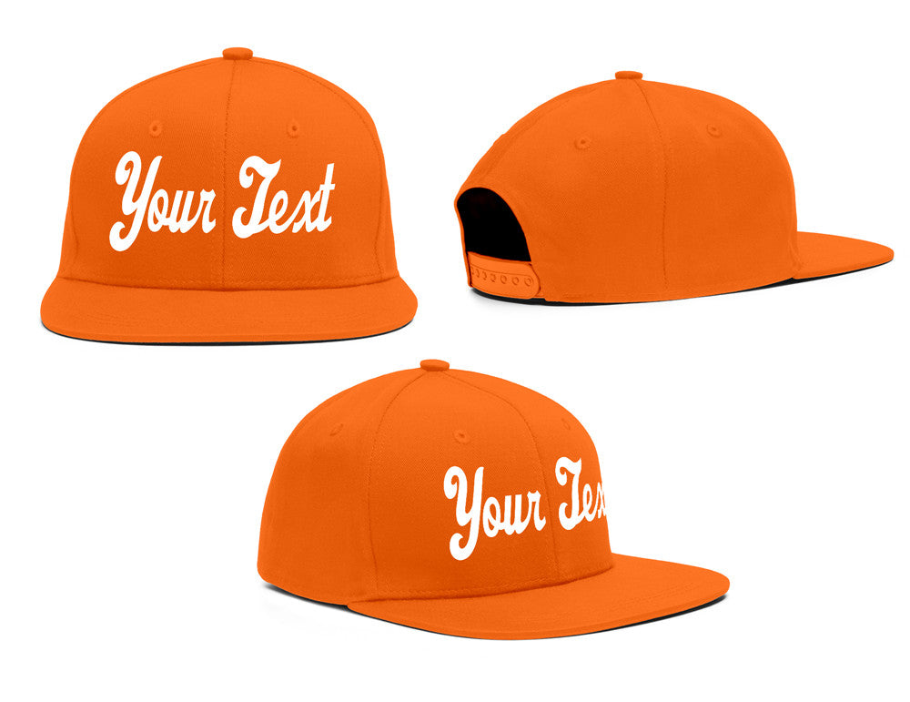 Casquette de baseball sport décontractée orange et blanche personnalisée