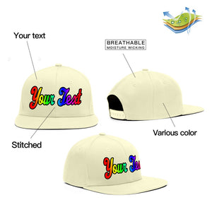 Custom Cream Gradient Sport Baseball Cap