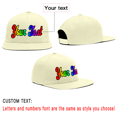 Custom Cream Gradient Sport Baseball Cap