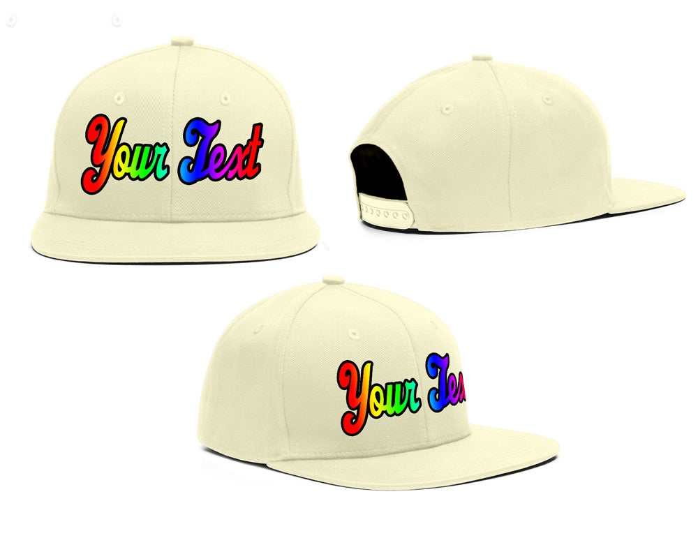 Custom Cream Gradient Sport Baseball Cap