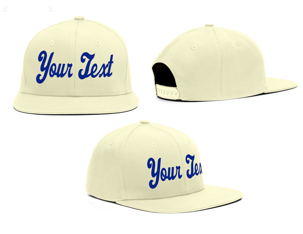 Custom Cream Royal Sport Baseball Cap