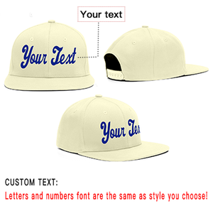 Custom Cream Royal Sport Baseball Cap