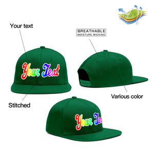 Custom Green Gradient Sport Baseball Cap