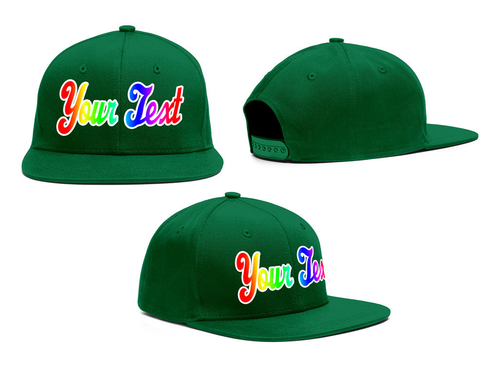 Custom Green Gradient Sport Baseball Cap