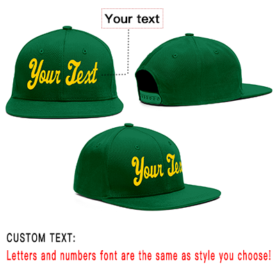 Custom Green Yellow Sport Baseball Cap